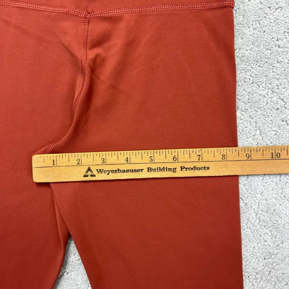 Nike Yoga Leggings Womens‎ Small Orange Rust High Waisted Dri-FIT 7/8 Fitness